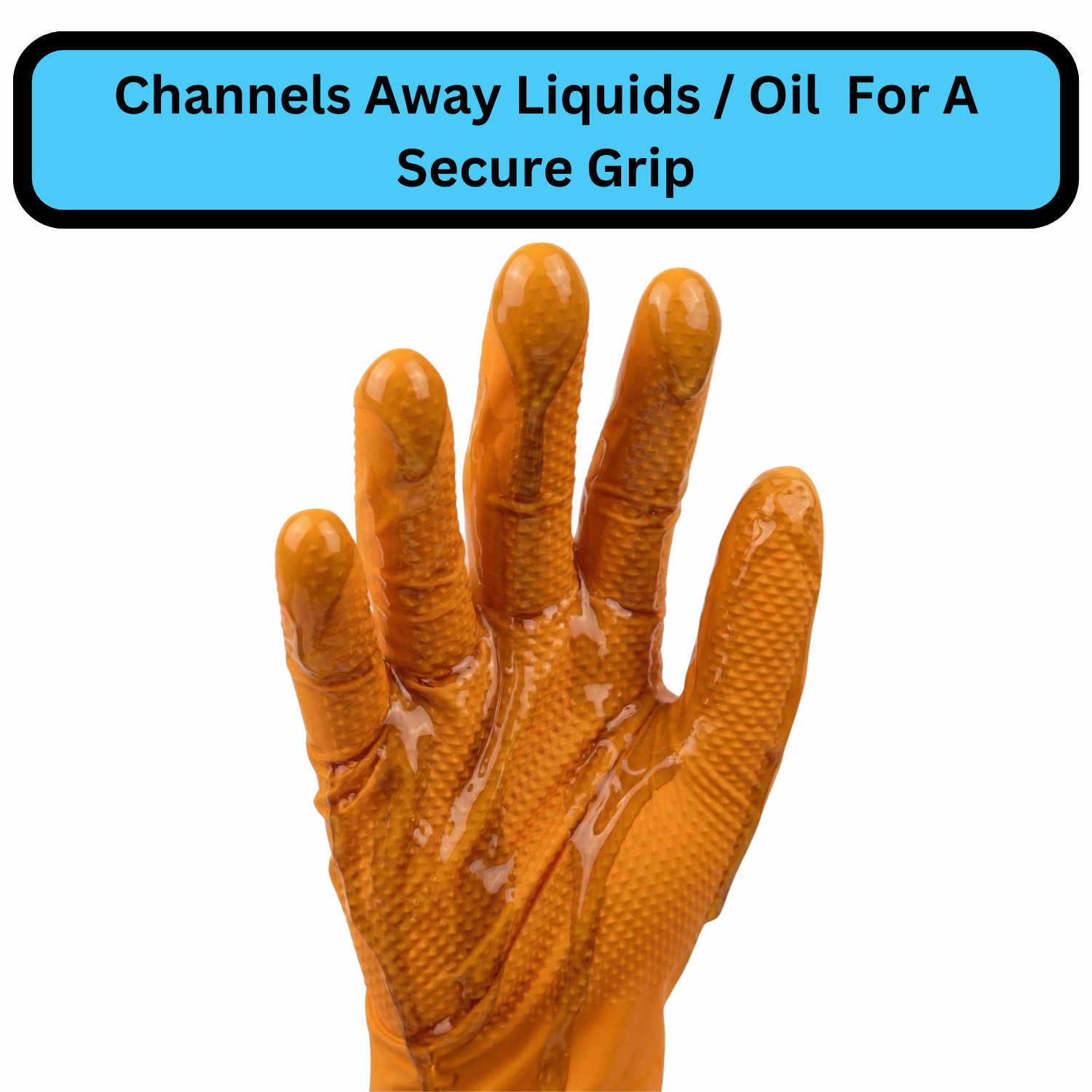 Wolverine Orange Nitrile Gloves, 8 Mil, Raised Diamond Texture 1000 Pcs Medium