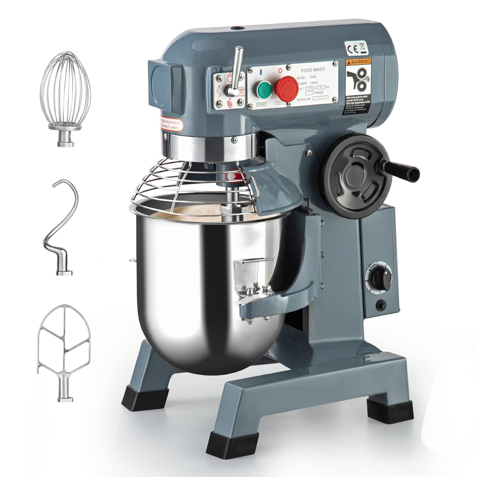 600W 110V Commercial Food Mixer 15Qt 3 Speed Stand Mixer for Commercial Kitchen