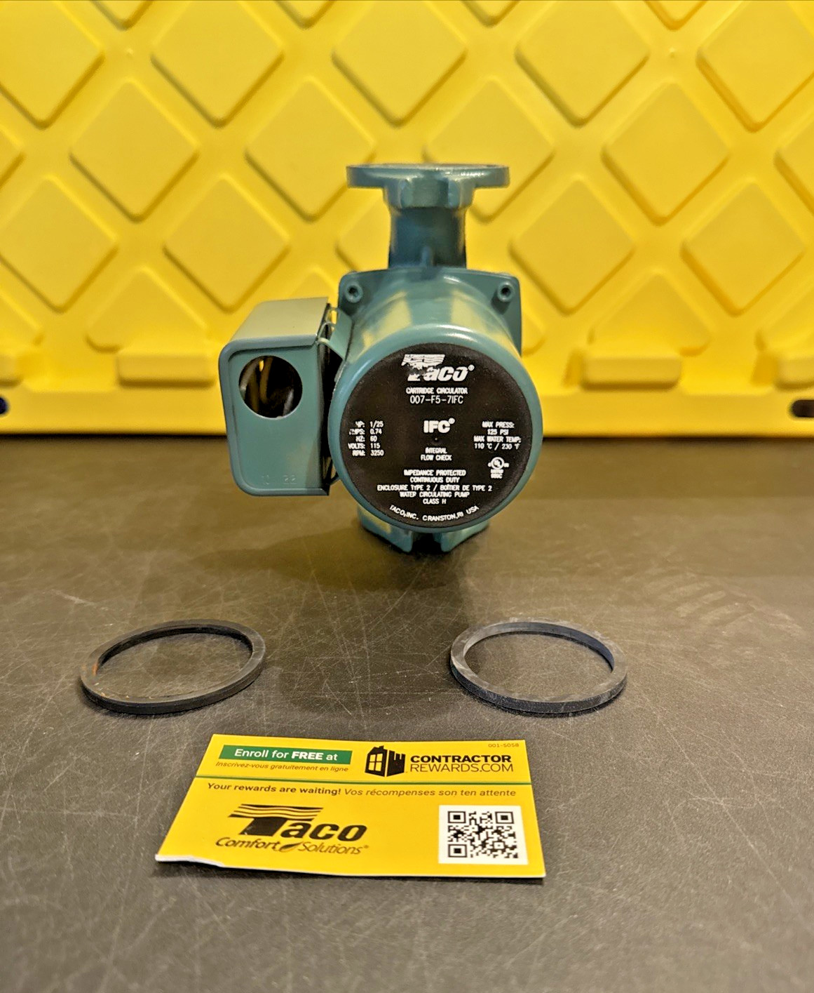 Taco 007-F5 Cast Iron Circulator, 1/25 HP