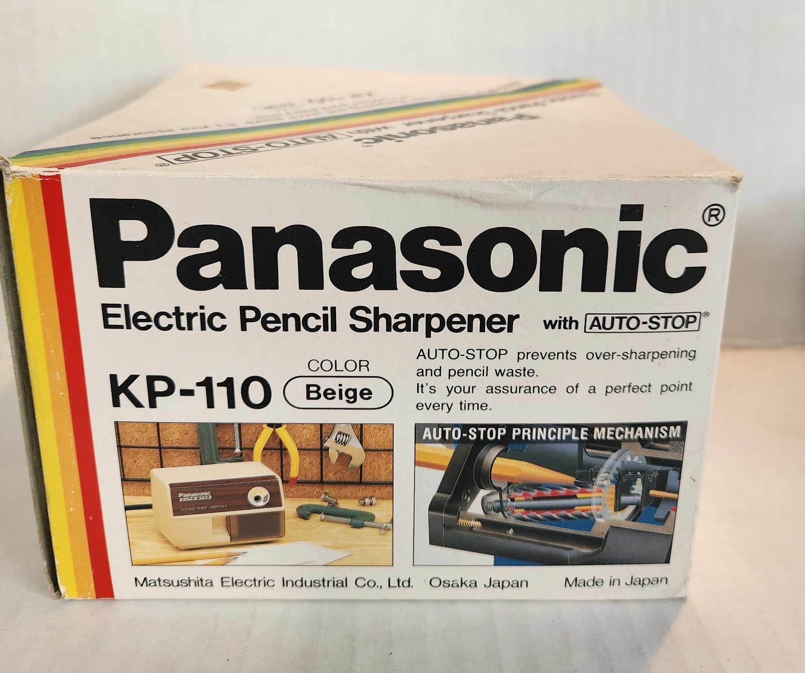 Preowned Working Panasonic KP-110 Electric Pencil Sharpener with Auto-Stop Beige