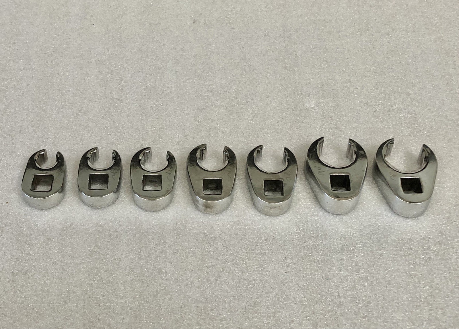7-pc Snap-on Tools 3/8″ Drive SAE Flare Nut Crowfoot Wrench Set (3/8-3/4″) GUC