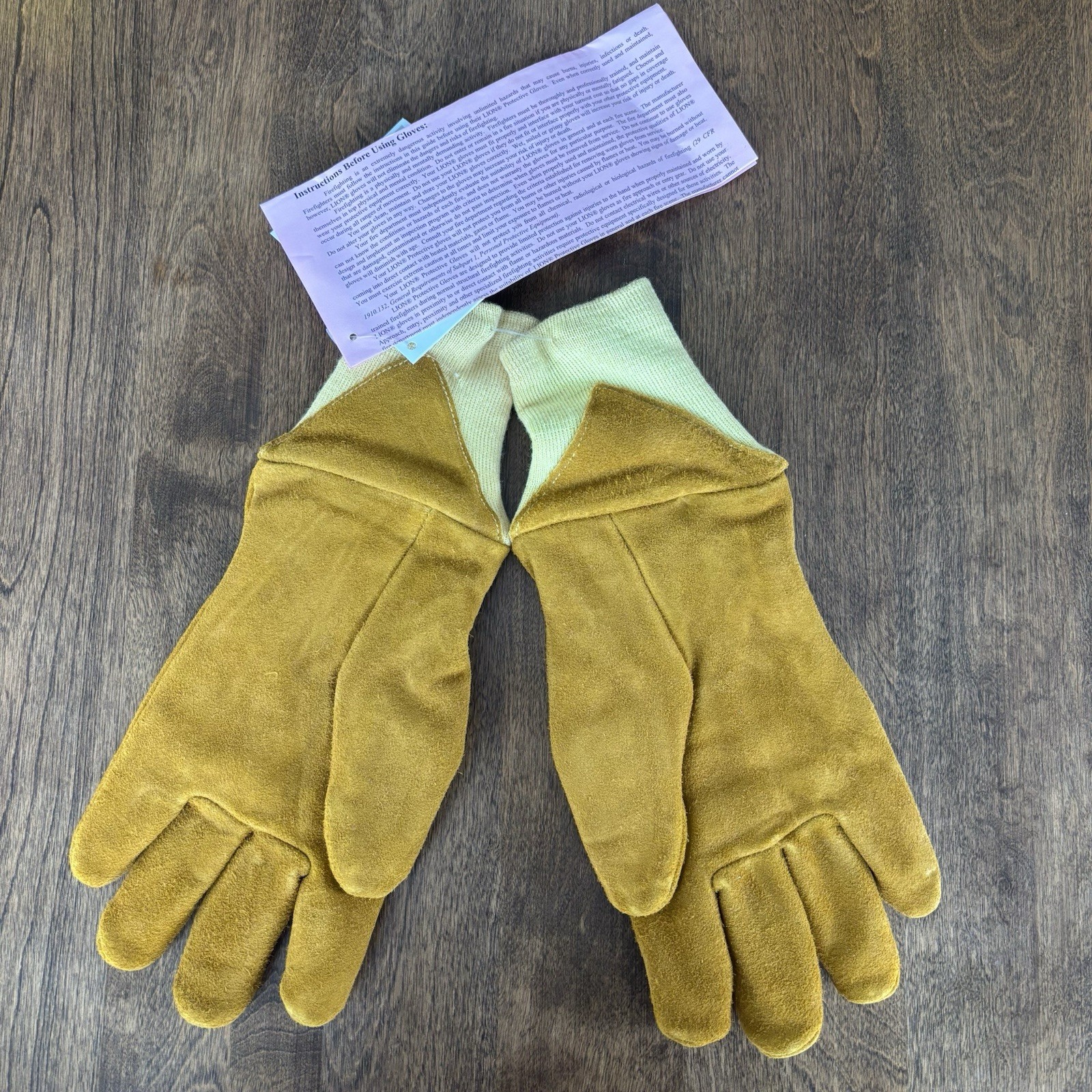LION Apparel Patriot Firefighting Gloves Medium 80026G Crosstech NFPA 1971 NEW