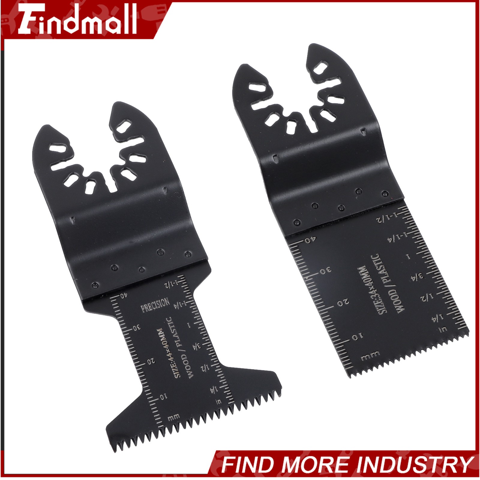 Findmall 32 Pcs Universal Oscillating Saw Blades Kit Bi-Metal Multi Tool Blades