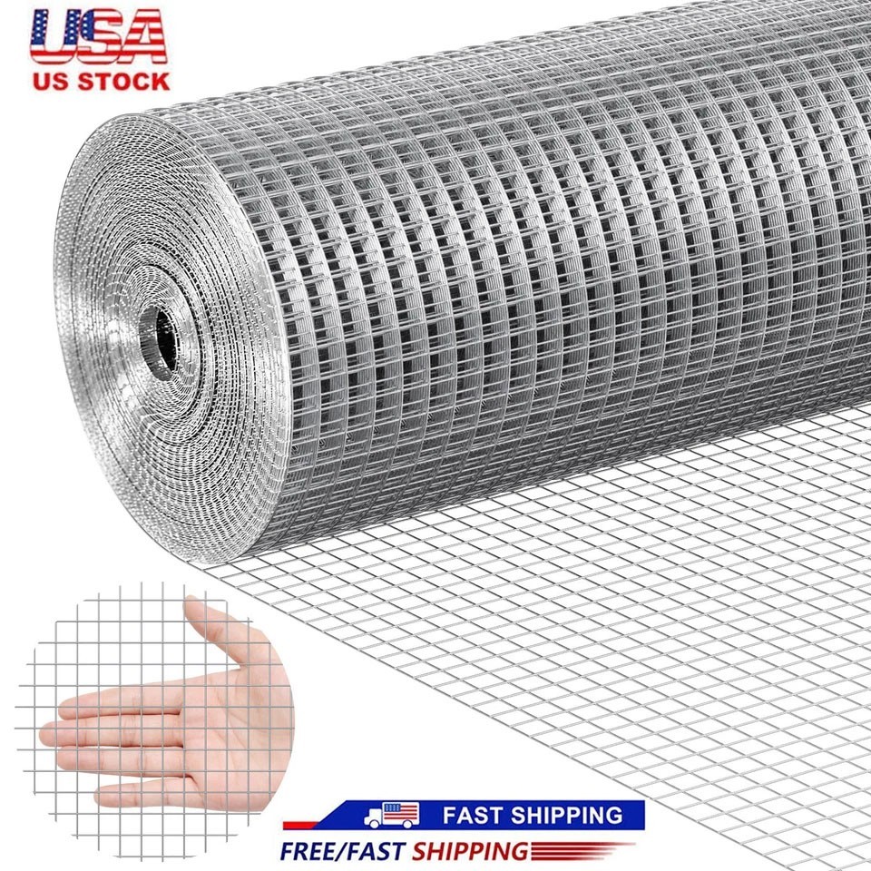 Hardware Cloth 1/2″ 48in x 100ft 19 Ga Wire Mesh Roll Chicken Wire Fencing US