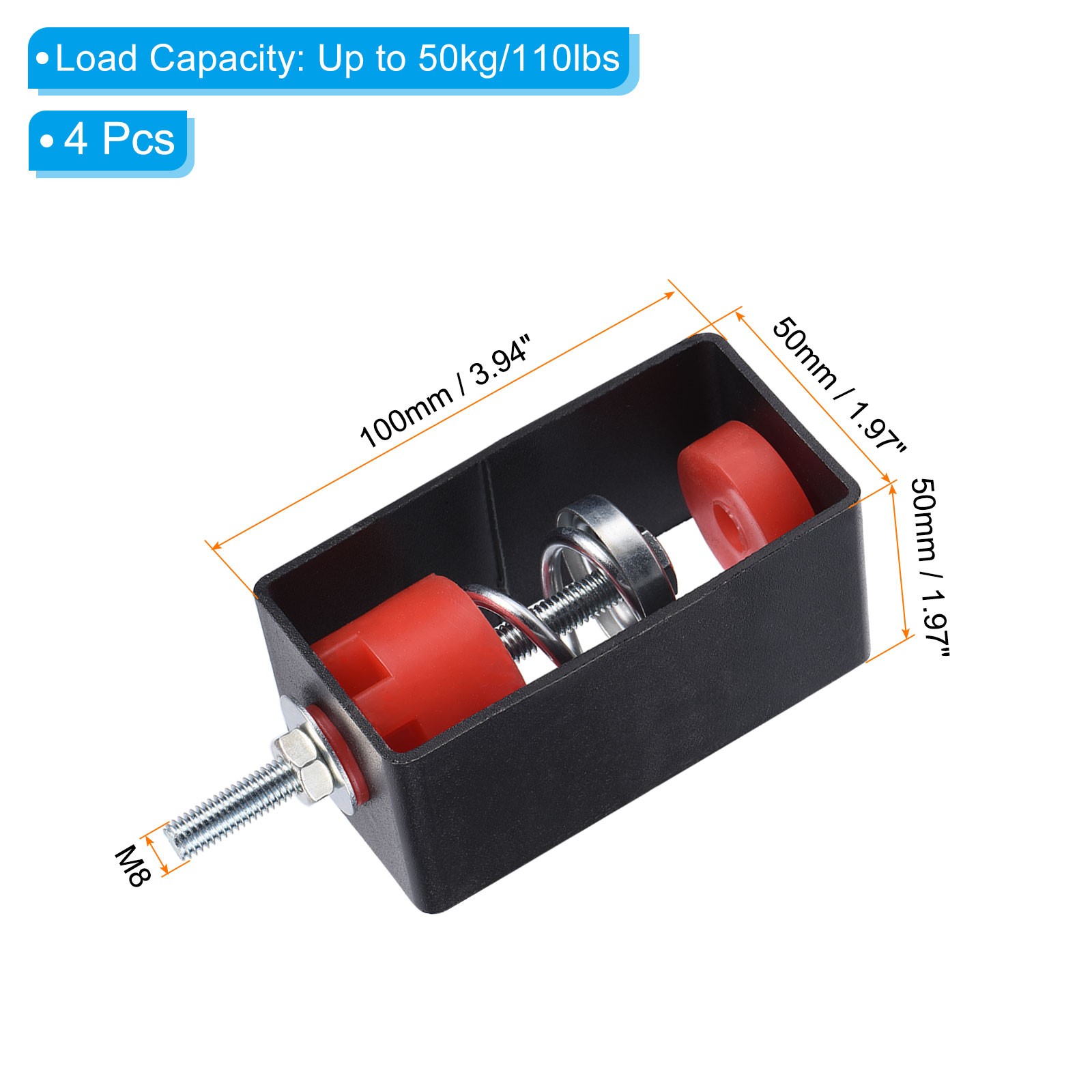 110lb Spring Vibration Isolator 2Pack Ceiling Shockproof Damping Mount Hanger