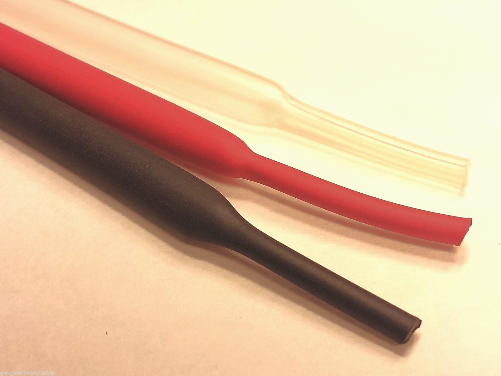 Heat Shrink Tubing 3:1 Adhesive Glue Lined Tubes 12 Inch Lengths Red/Black/Clear