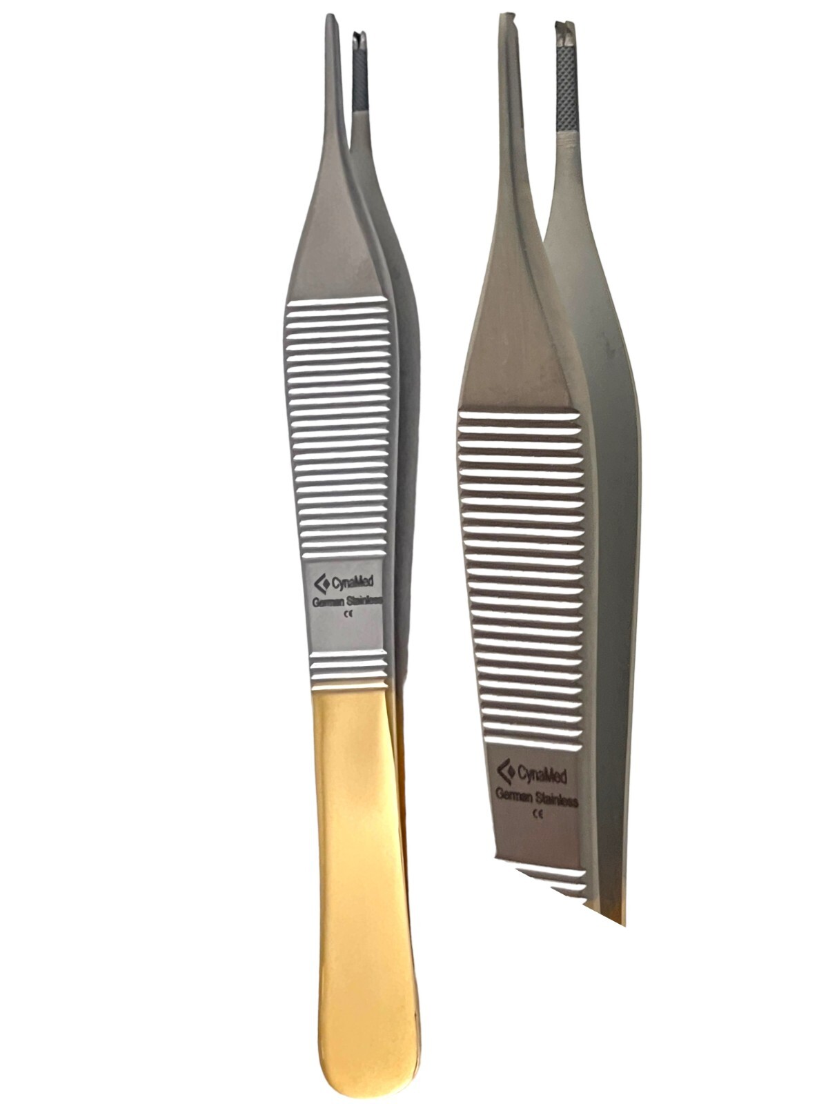 German T/C Adson Tissue Forceps 1×2 Rat Tooth,Brown ,Serrated Teeth Surgical Ins