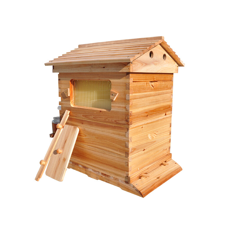 Auto Oozing Bee Hive with 7 Bee Frames Comb Bee Hive House Beekeeping Frames
