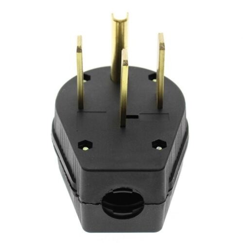 NEMA 14-50P 50A 125/250V Straight Blade Angle Plug for Dryer RV Generator 14-50P