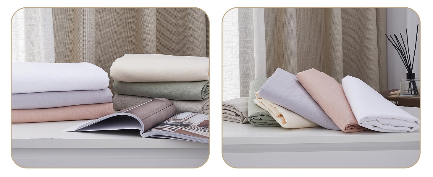 Linen Tablecloth 100% Pure Linen Table Cloth for Rectangle Tables Machine