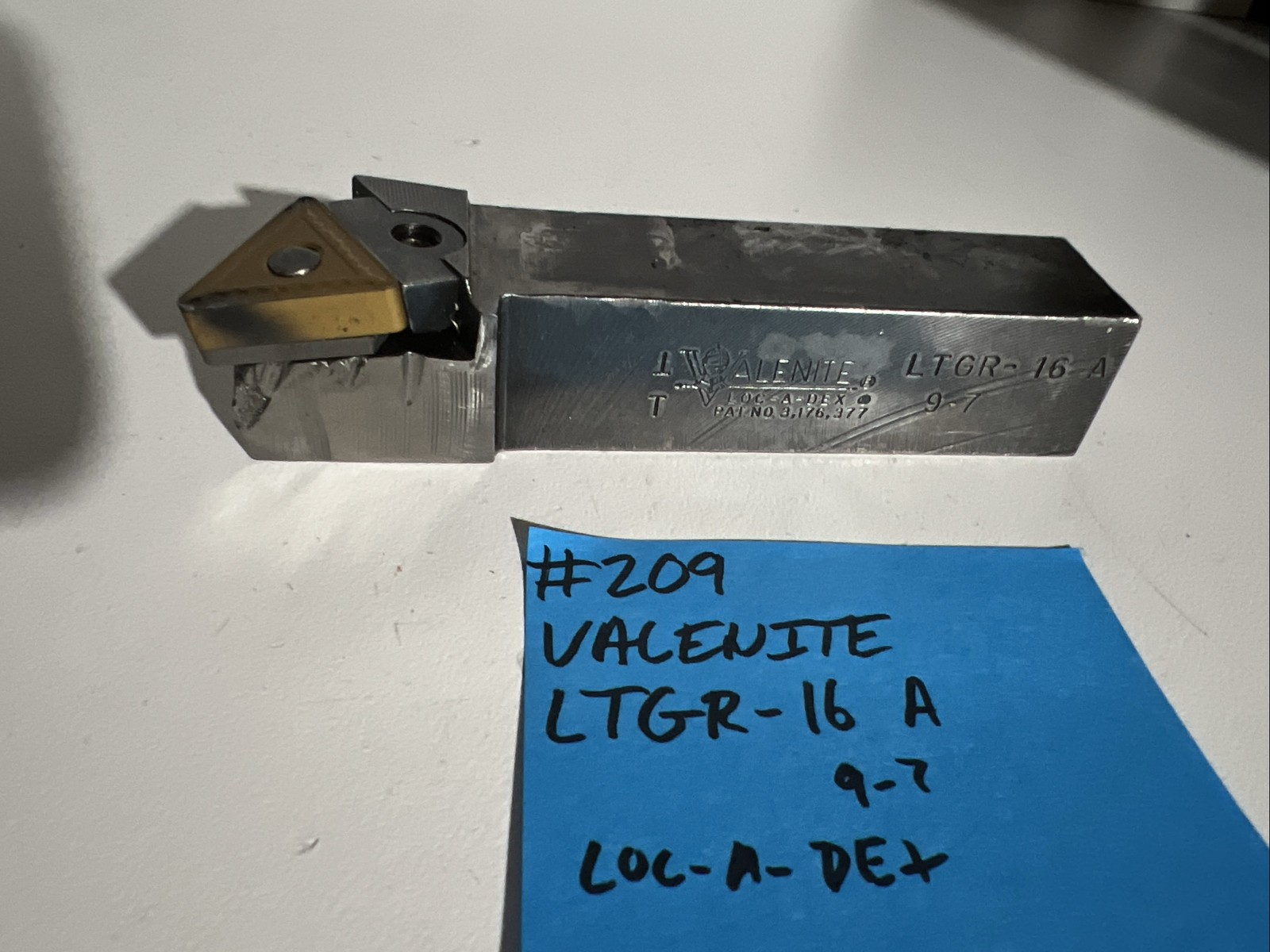 valenite LTGR-16A Indexible Carbide Lathe Toolholder 5”OAL 1”Shank Turning Trian