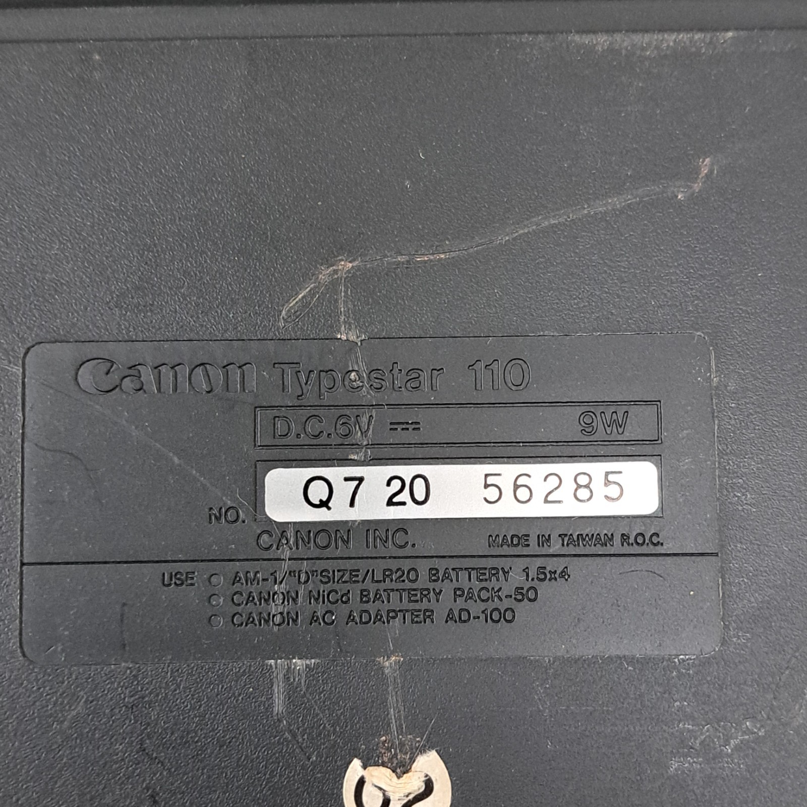 Canon Typestar 110 Black Portable Electronic Typewriter Tested Works