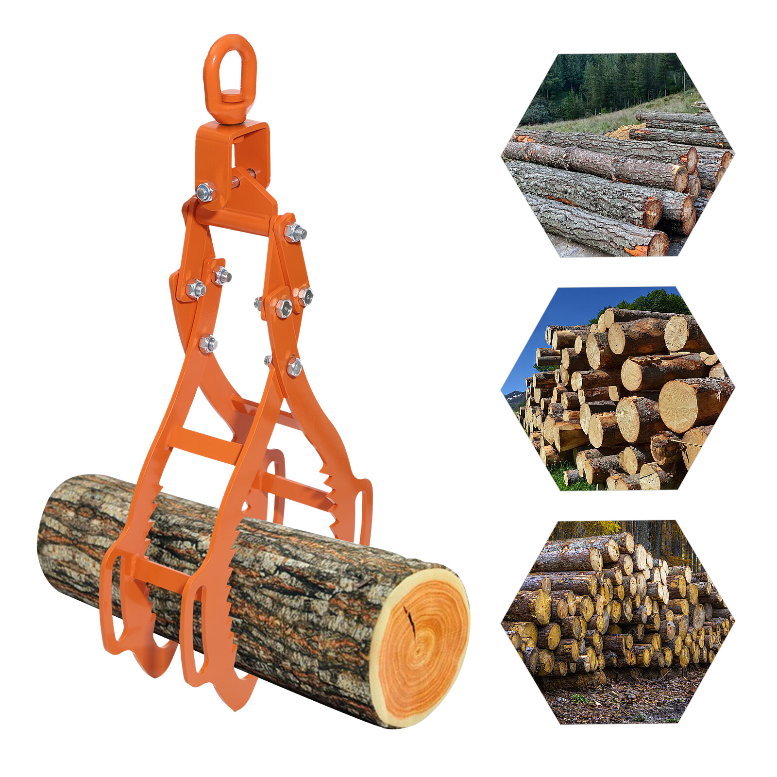 Steel Log Lifting Tongs Timber 4 Claw Log Tong Tongs for Log Lifting