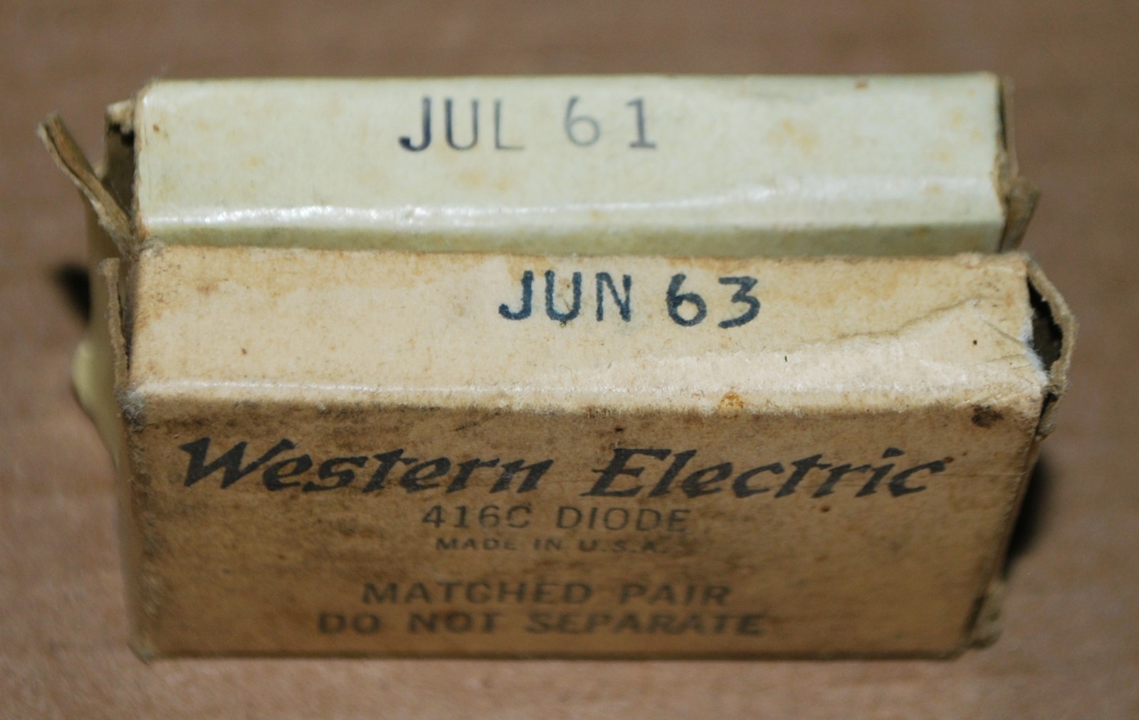 2 NOS vintage Pair of Western Electric 416C Diodes 1960’s in boxes