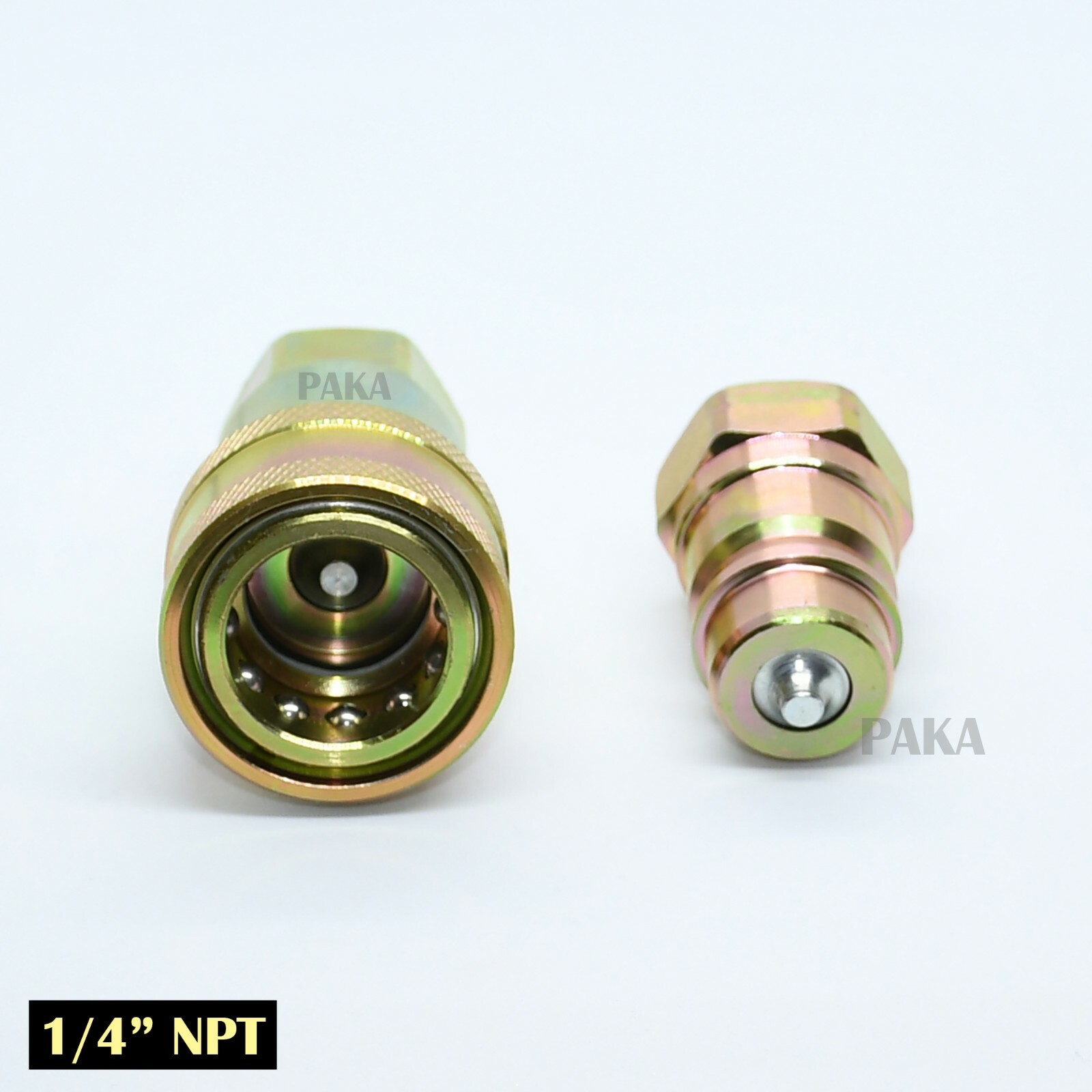 1/4″ NPT ISO 7241-B Quick Disconnect Hydraulic Coupling / Coupler Set (1 SET)
