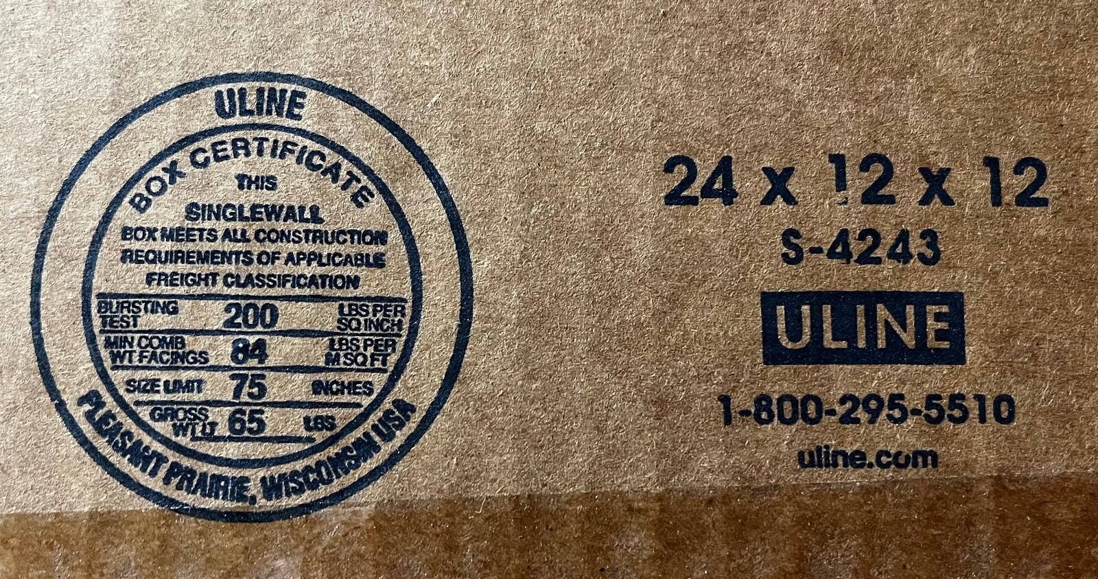 24″ x 12″ x 12″ Cardboard Corrugated Box