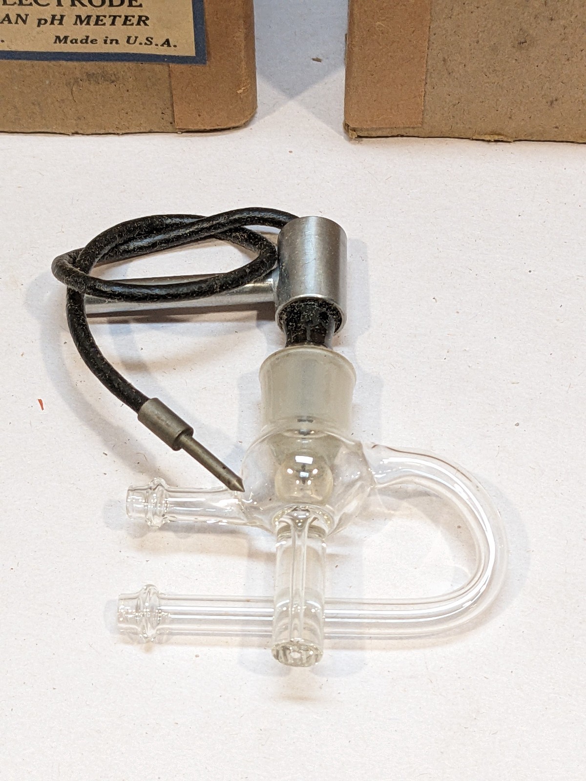 Beckman 290-F Flow Type Glass pH Electrode Natl Tech Labs Vintage USA