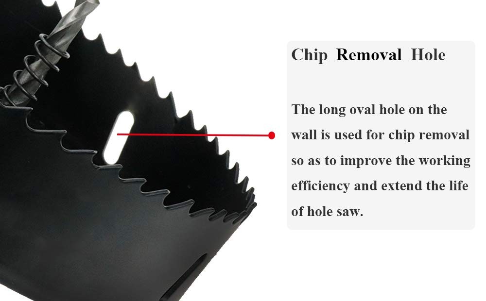 7.5-inch Hole Saw BI -Metal Drilling Cutter for Wood, 7.5″/190mm, Black