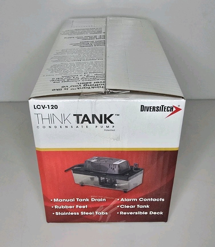NEW Think Tank Condensate Pump DiversiTech LCV-120 120V Thermoplastic HVAC