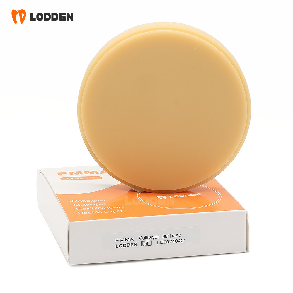 Multilayer Dental PMMA Block Acrylic Resin Disc Temporary Restorations Materials