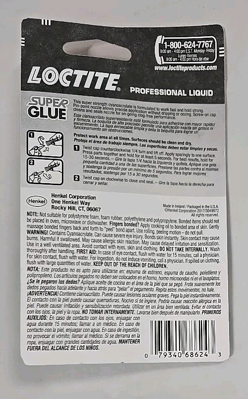 Ten Loctite Liquid Professional Super Glue 20 Gm Bottle Ultimate Speed Strength