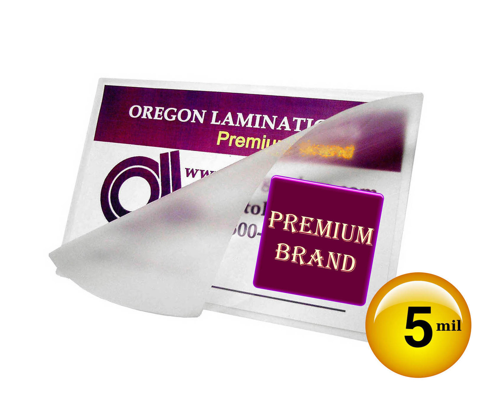 Hot Laminating Pouches 2-1/4 x 3-3/4-inch Business Card size [100/pack] 5 Mil