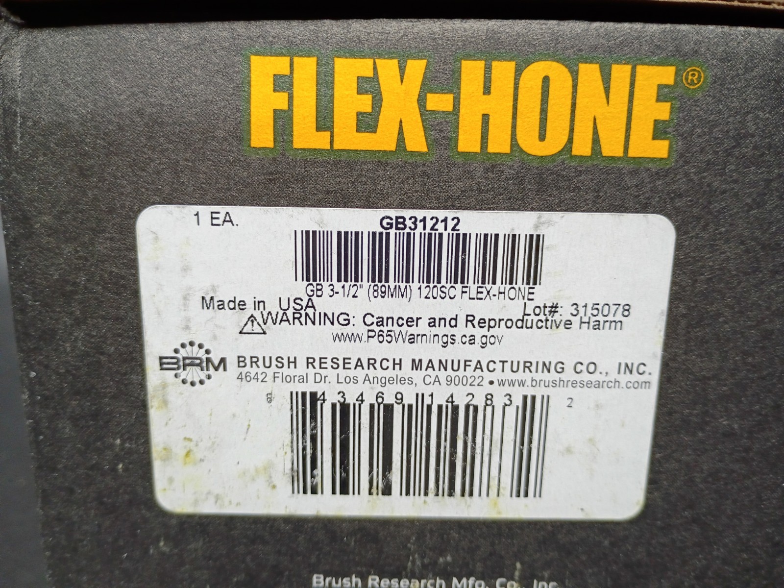 FLEX-HONE 3-1/2 in Silicon Carbide 120 Grit Cylinder Hone GB31212
