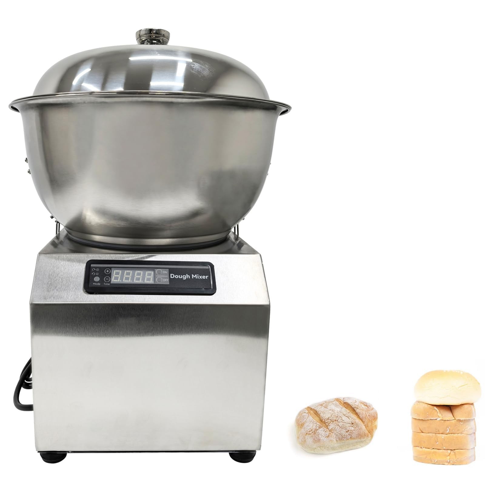 15Min Dough Mixer Machine Commercial 10qt Capacity Bread Pizza Dough Mixer Kn…