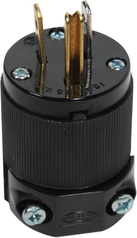 LOT 10x Hubbell HBL5266CM2 AC Male Edison NEMA 5-15P Plug 15A 125V Connector BLK