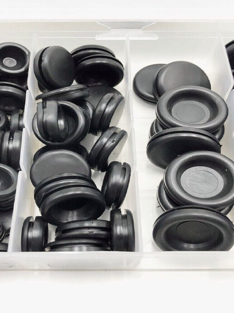 170pc Rubber Grommet Assortment 7 Sizes Sheet Metal Auto Body Firewall Hole Plug