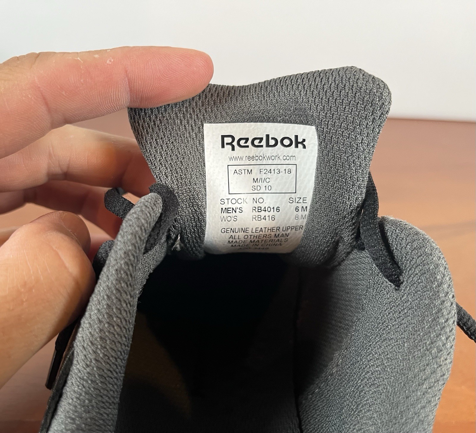 New Reebok Sublite Cushion Black Size 8 Women’s Athletic Comp Toe Work RB416