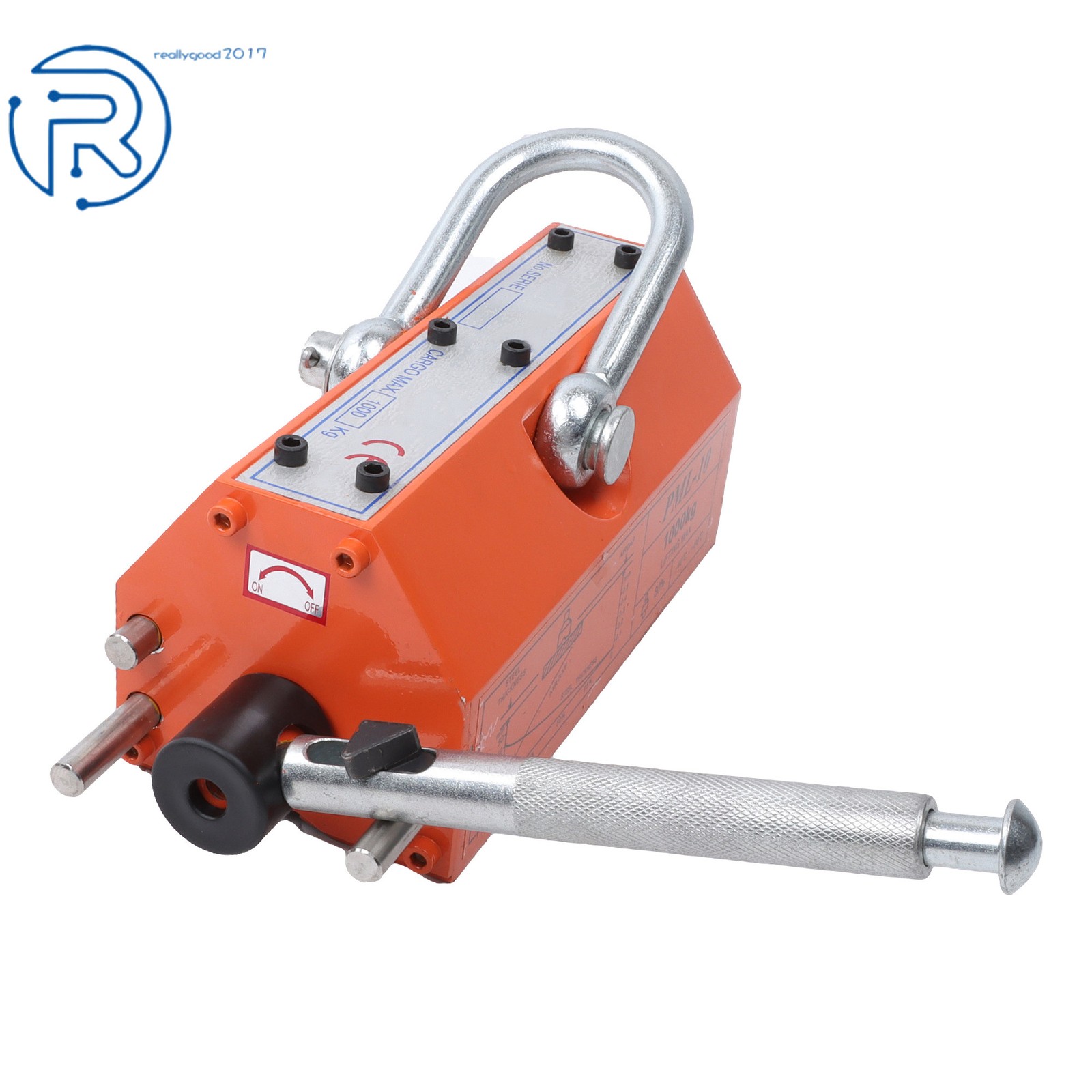 Heavy Duty Magnetic Lifter, 2200lbs/1000kg Pulling Capacity, 2 Safety Factor
