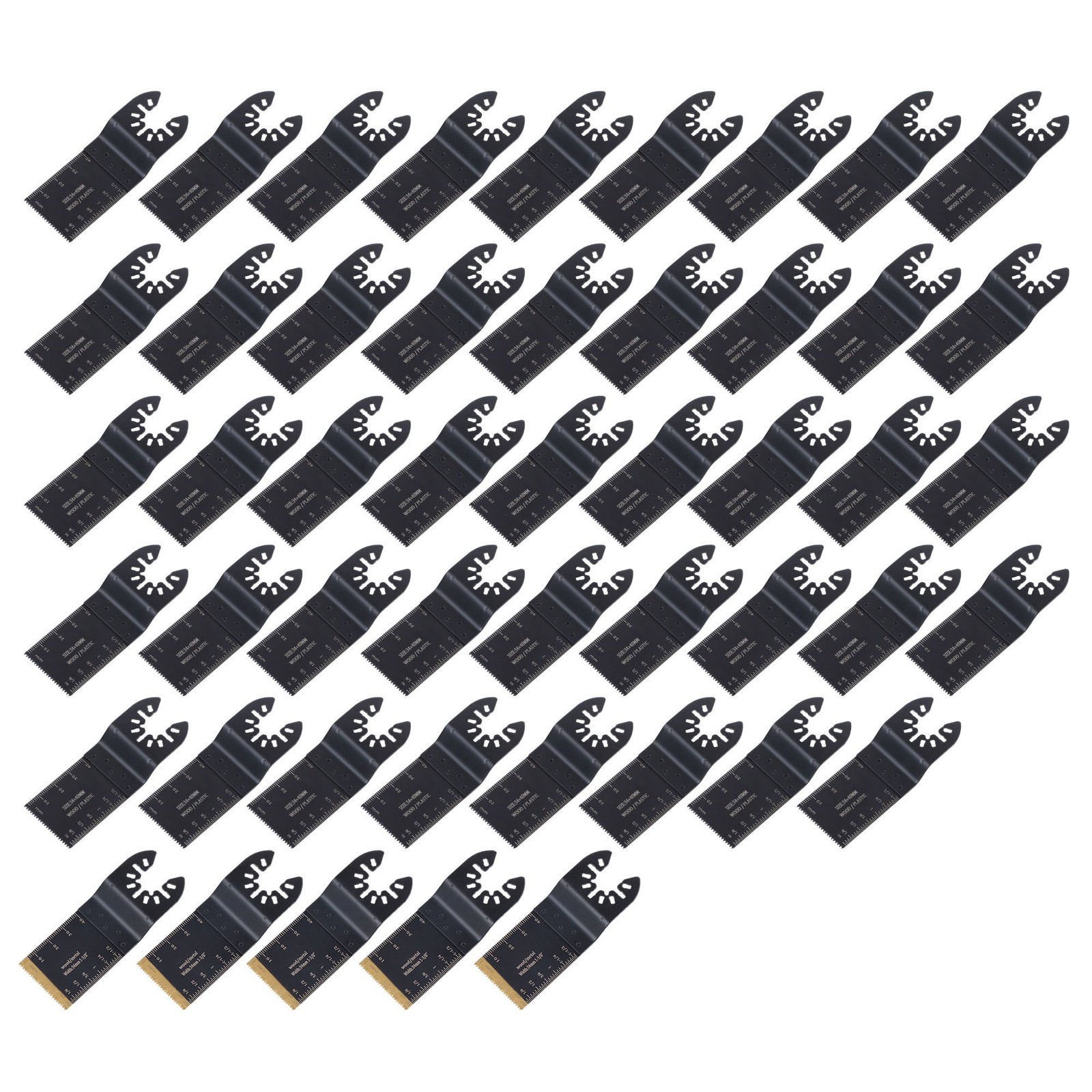 50PCS Multitool Oscillating Saw Blades Ordinary & Titanium Coated Saw Blades Kit