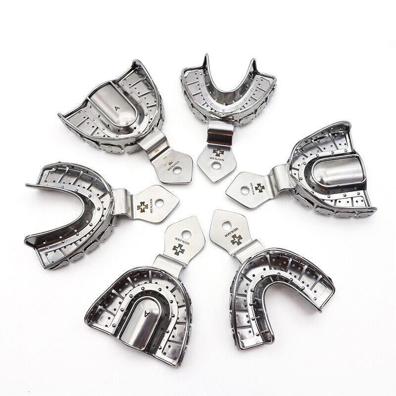 Stainless steel Dental Impression Tray for Implant Analogues Upper+ Lower S M L