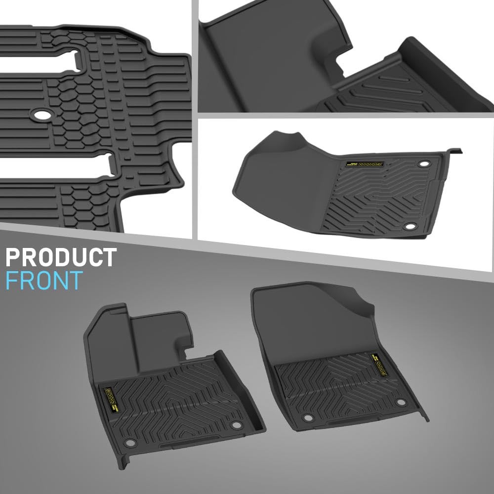 TPE Floor Mats & Cargo Liners for 2021-2025 Sienna 7-Seat LE/XLE/XSE/Ltd 4PCS