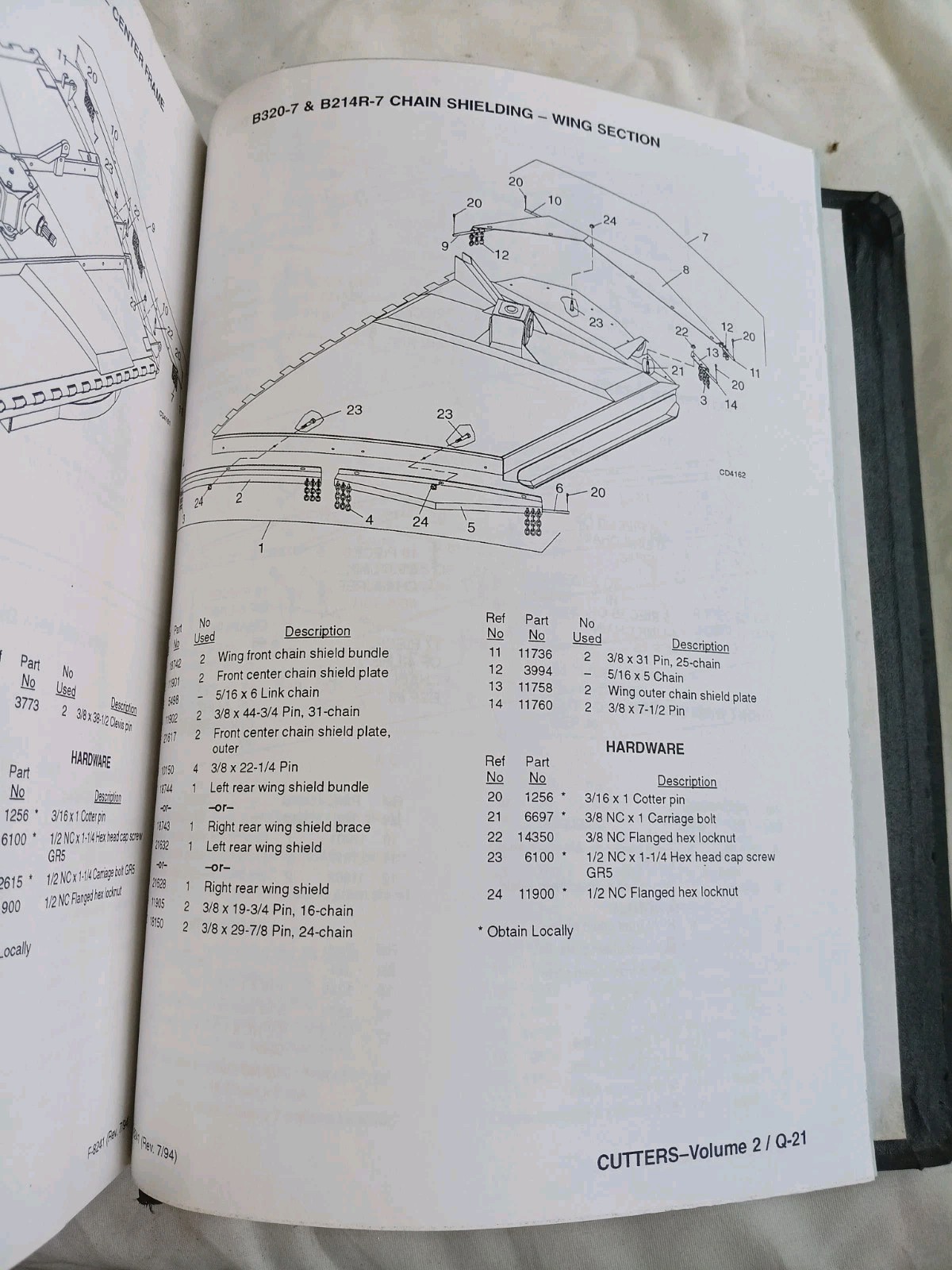 Woods Parts Manual Binder Rotary Cutters Mowers Misc. Equipment