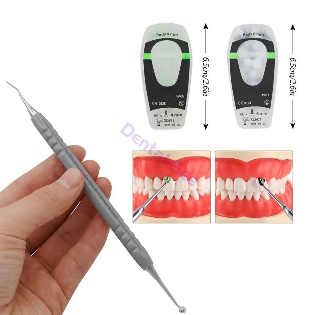 Dental Composite Resin Filling Spatula Handle OptraSculpt Foam Pads Kit Veneer