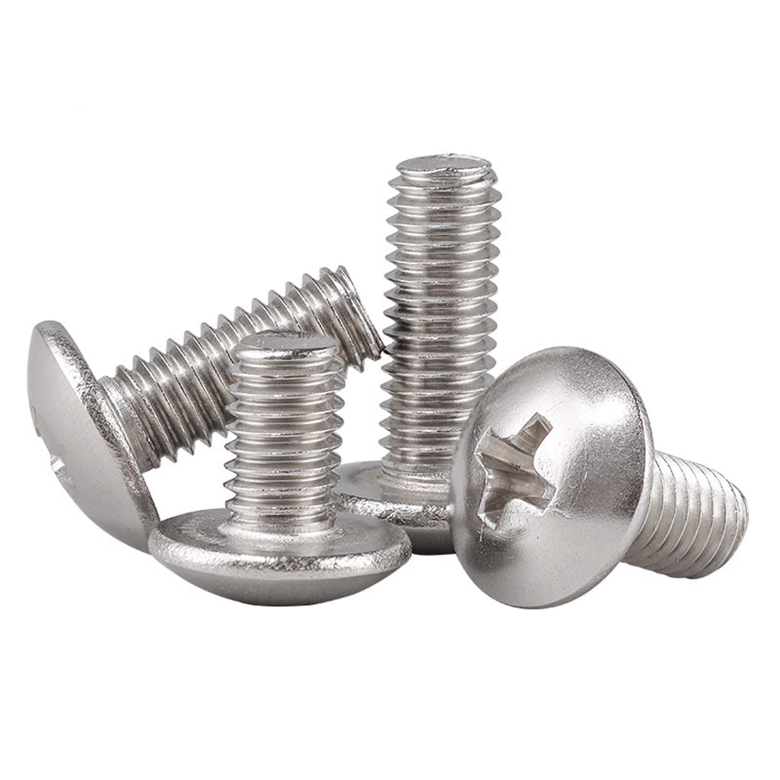 10 x M4 M5 M6 Button Head Screws Phillips Dome Bolts 201 Stainless Steel