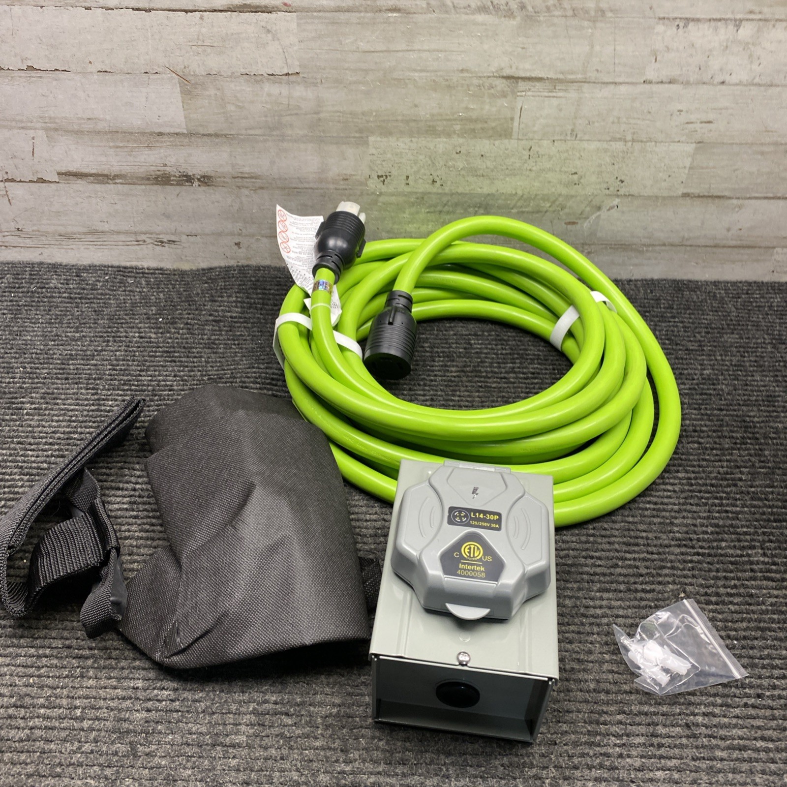 Intertek 50A Generator Power Inlet Box, 125/250V, 4000058 With Extension Cord
