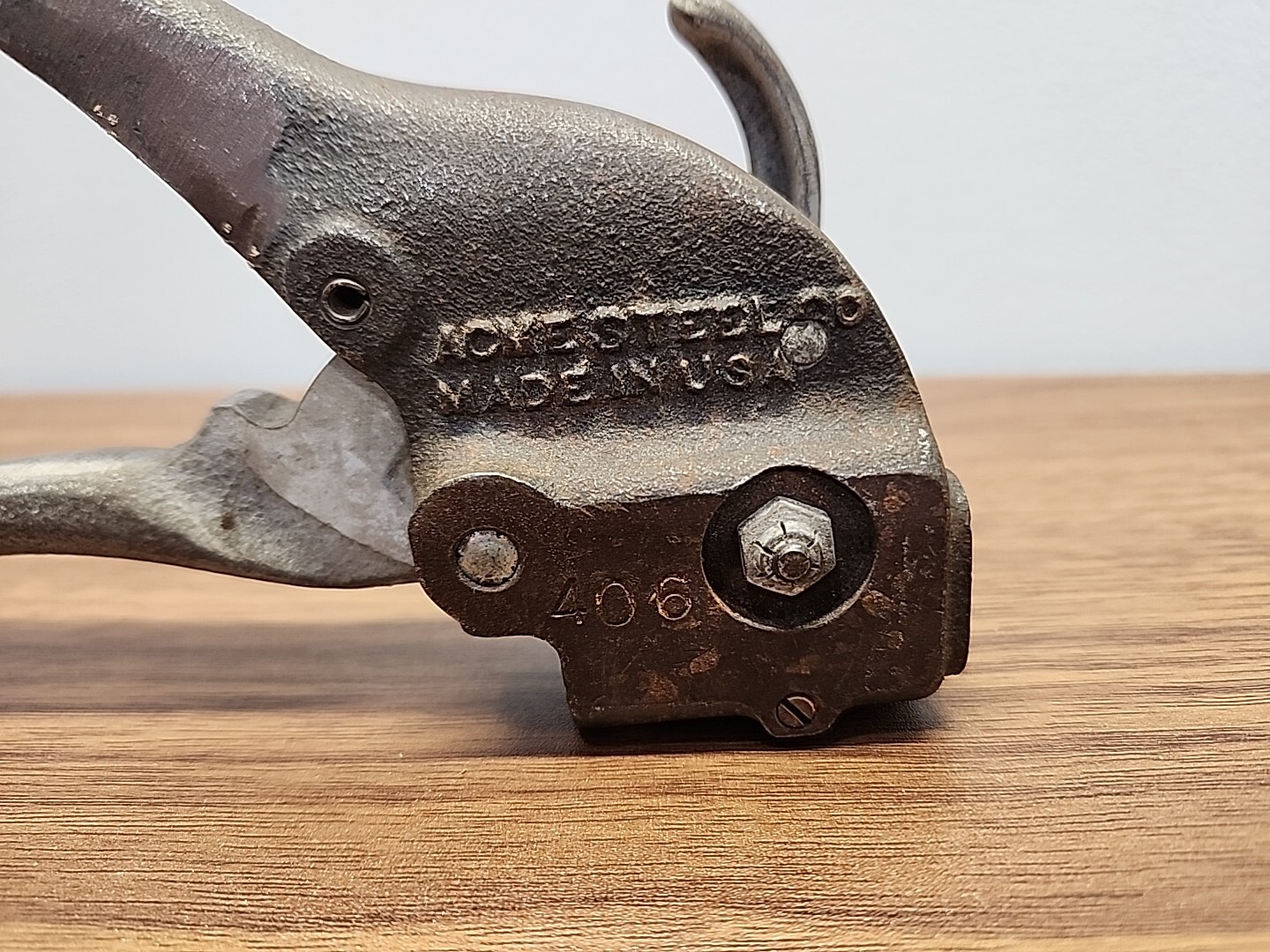 Vtg Acme Ratcheting Banding Strapping Tool USA C3388F Acme Steel Co Pistol Grip