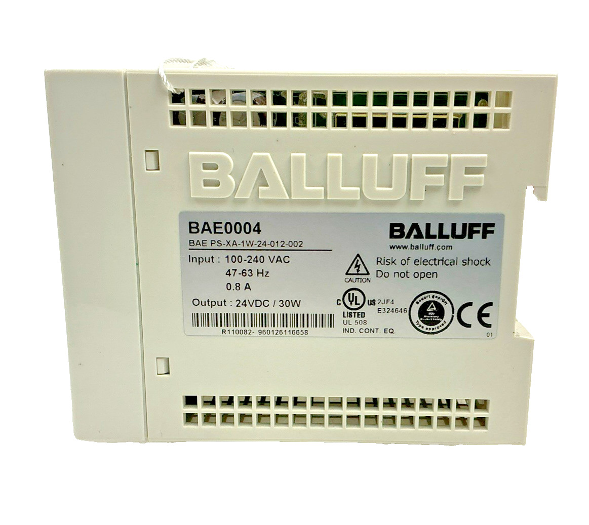Balluff BAE0004 BAE PS-XA-1W-24-012-002 Power Supply 24VDC 1.25A DIN Rail
