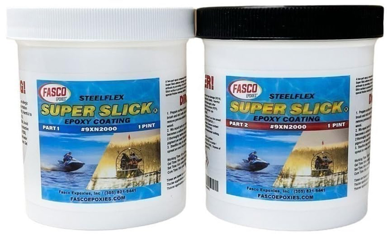 Super Slick 2000 Epoxy Bottom Coating for Airboats, Jet Ski’S, Etc.: Quart Kit