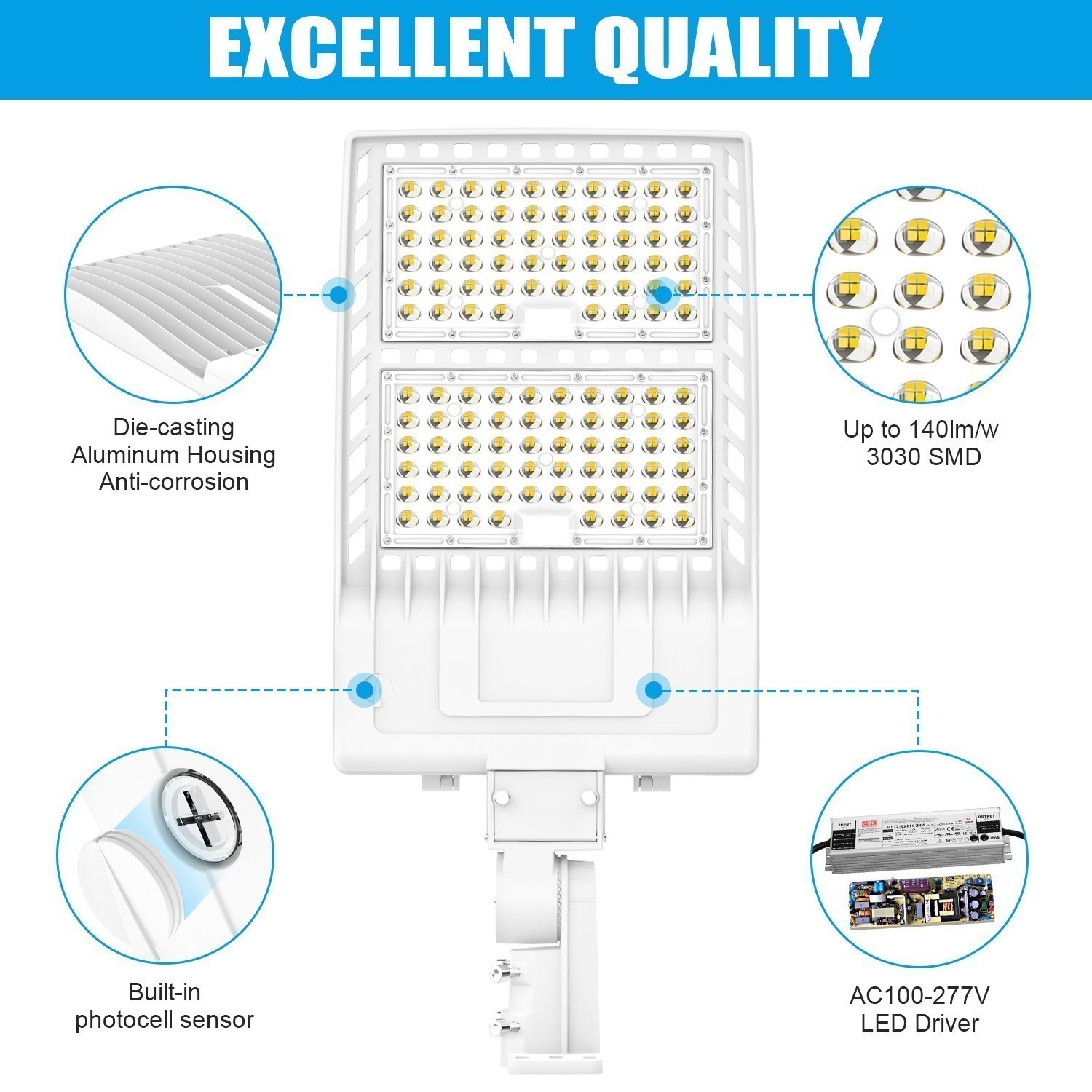Dusk To Dawn LED Parking Lot Shoebox Wall Light 400W Outdoor Street Road Lamp