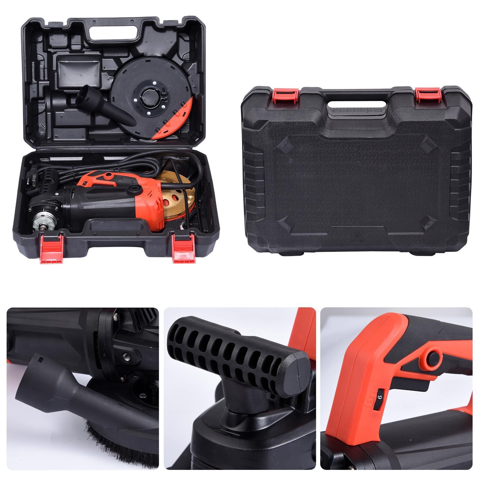 1800W Concrete Surface Grinder, Angle Grinder Kit Floor Grinder