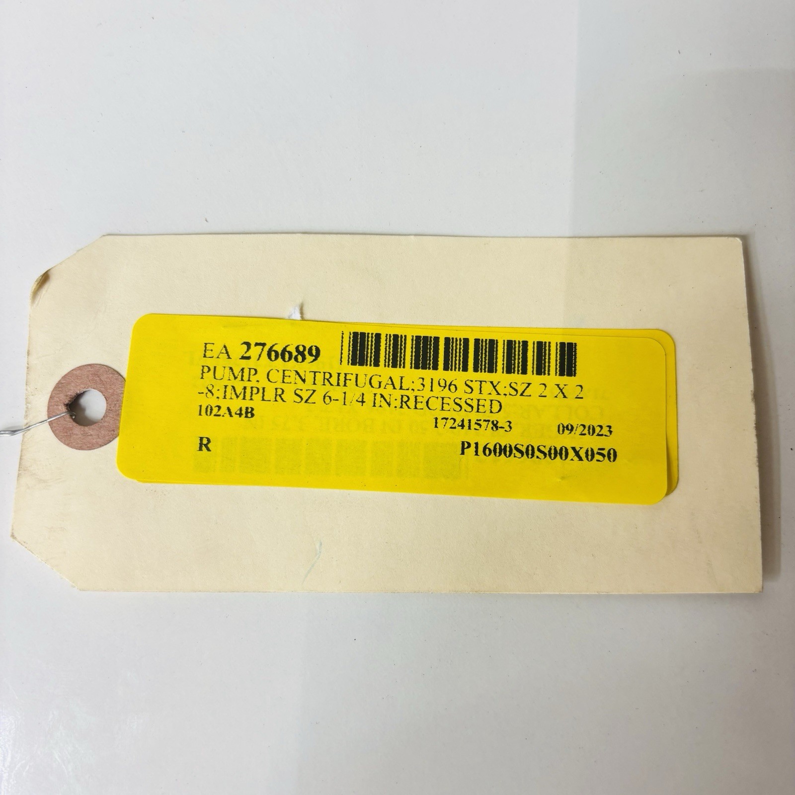 Summit 2196R / Goulds CV3196 equal size 2×2-8 Non-Clog Process Pump 6.250″ CD4M