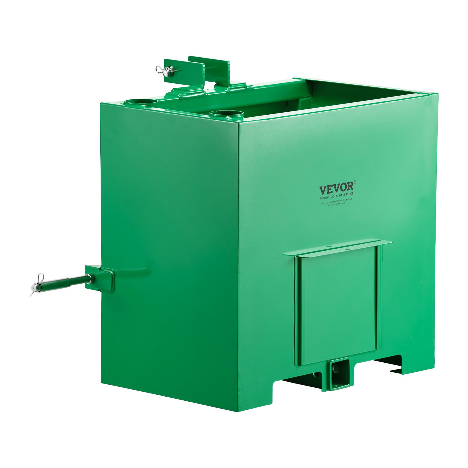 3 Point Tractor Ballast Box 800lb Cat 1 Hitch Receiver Green