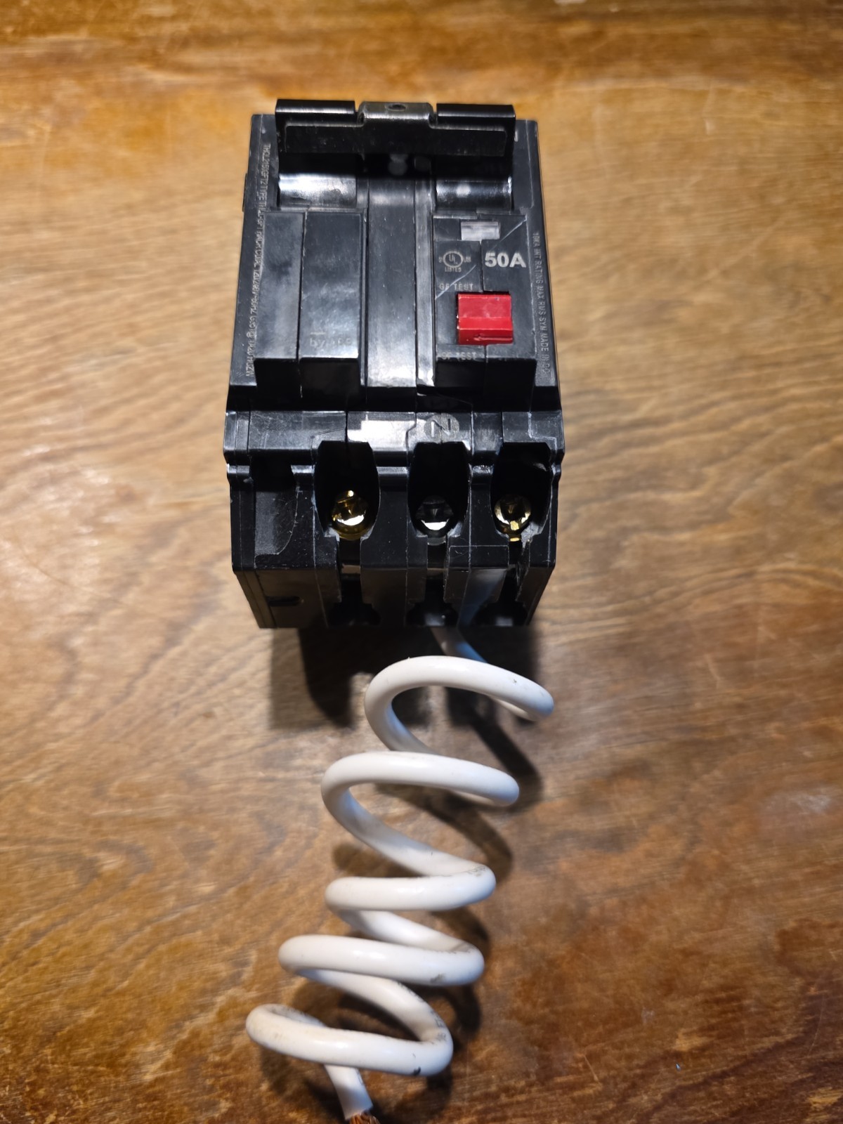 GE ABB 50 Amp 240-Volts Double Pole Ground Fault Breaker with Self-Test