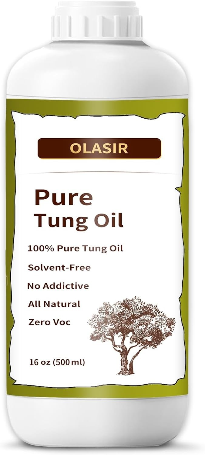 16 oz 100% Natural Pure Tung Oil for Wood Finishing Food Grade Safe, Waterproof
