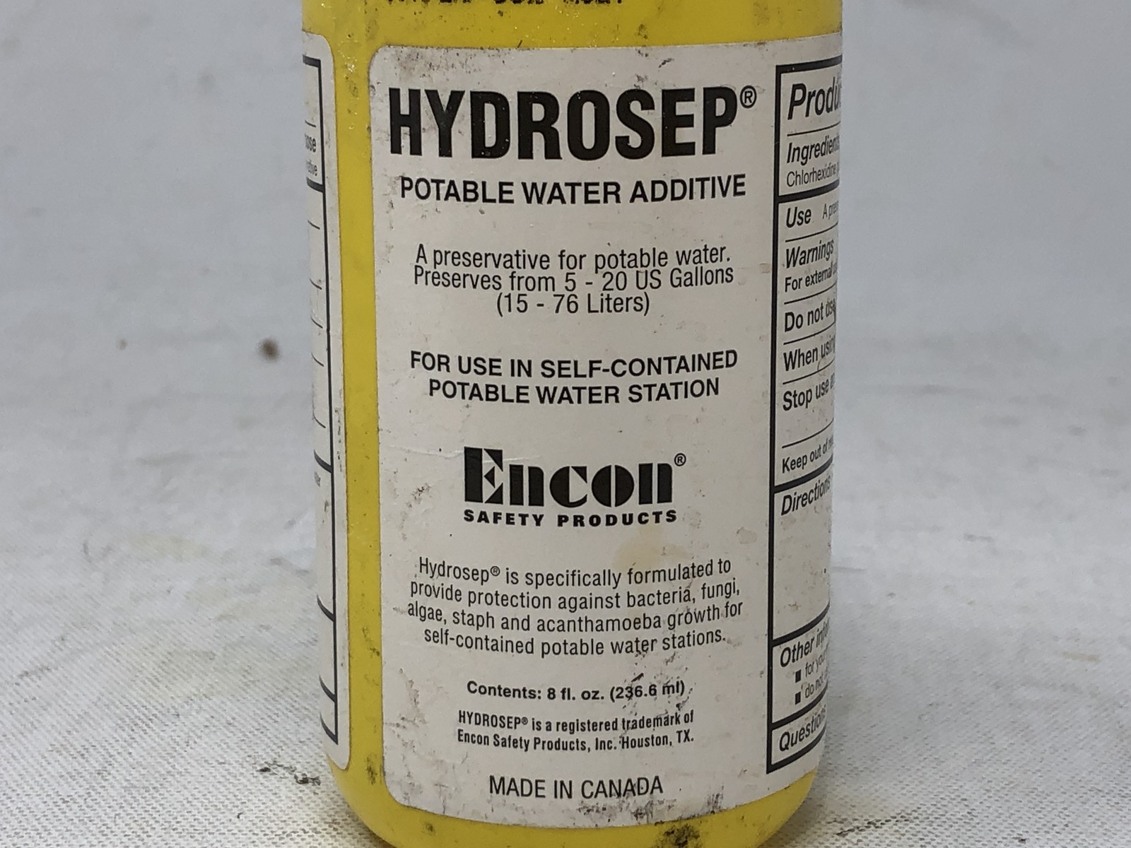 Hydrosep Water Treatment Additive for Eyewash Stations – One 8oz Bottle