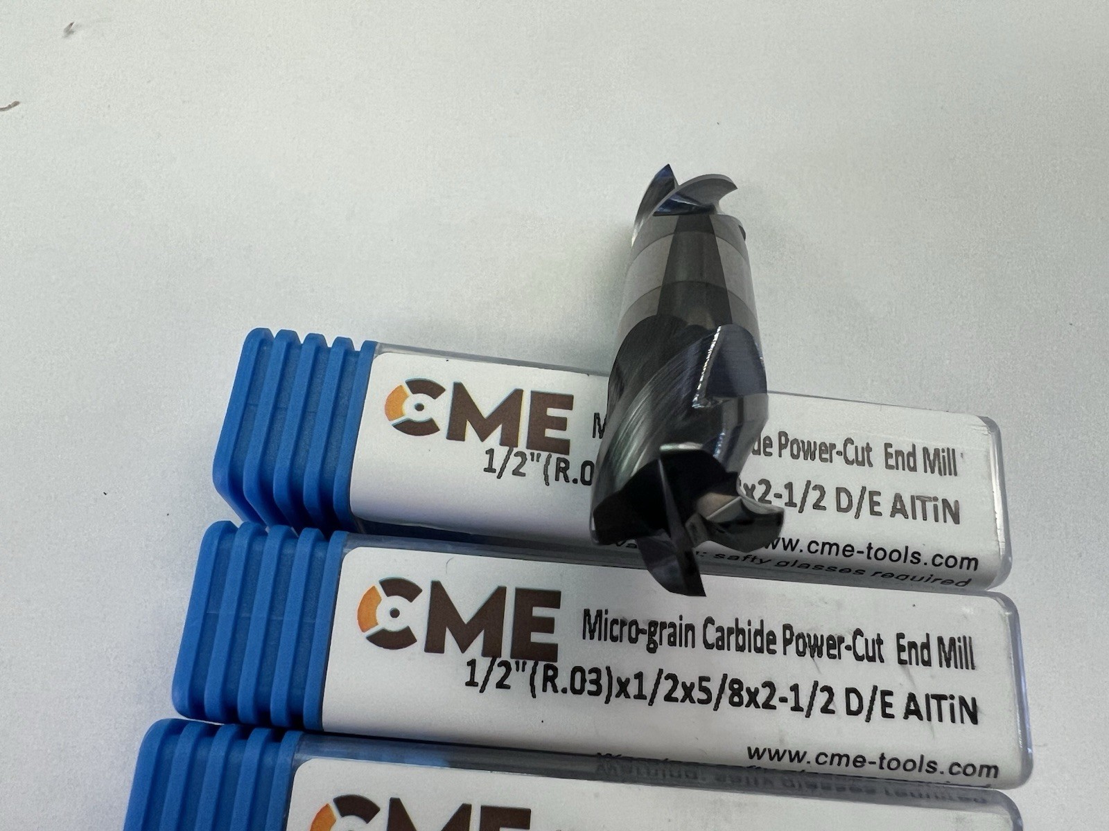 5 pc 1/2″(R.03) Carbide Bull Nose Corner Radius End Mill ALTIN coated Double End